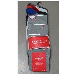 Perry Ellis Men's 4-Pair Holiday Novelty Socks, Multicolor, Shoe Size 7-12